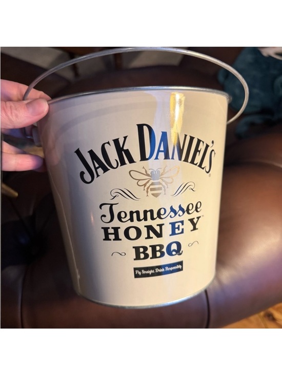 Jack Daniels Other - Bundle of 2 Jack Daniel's Tennessee Honey BBQ Metal Buckets with 🐝 Bee - Cream